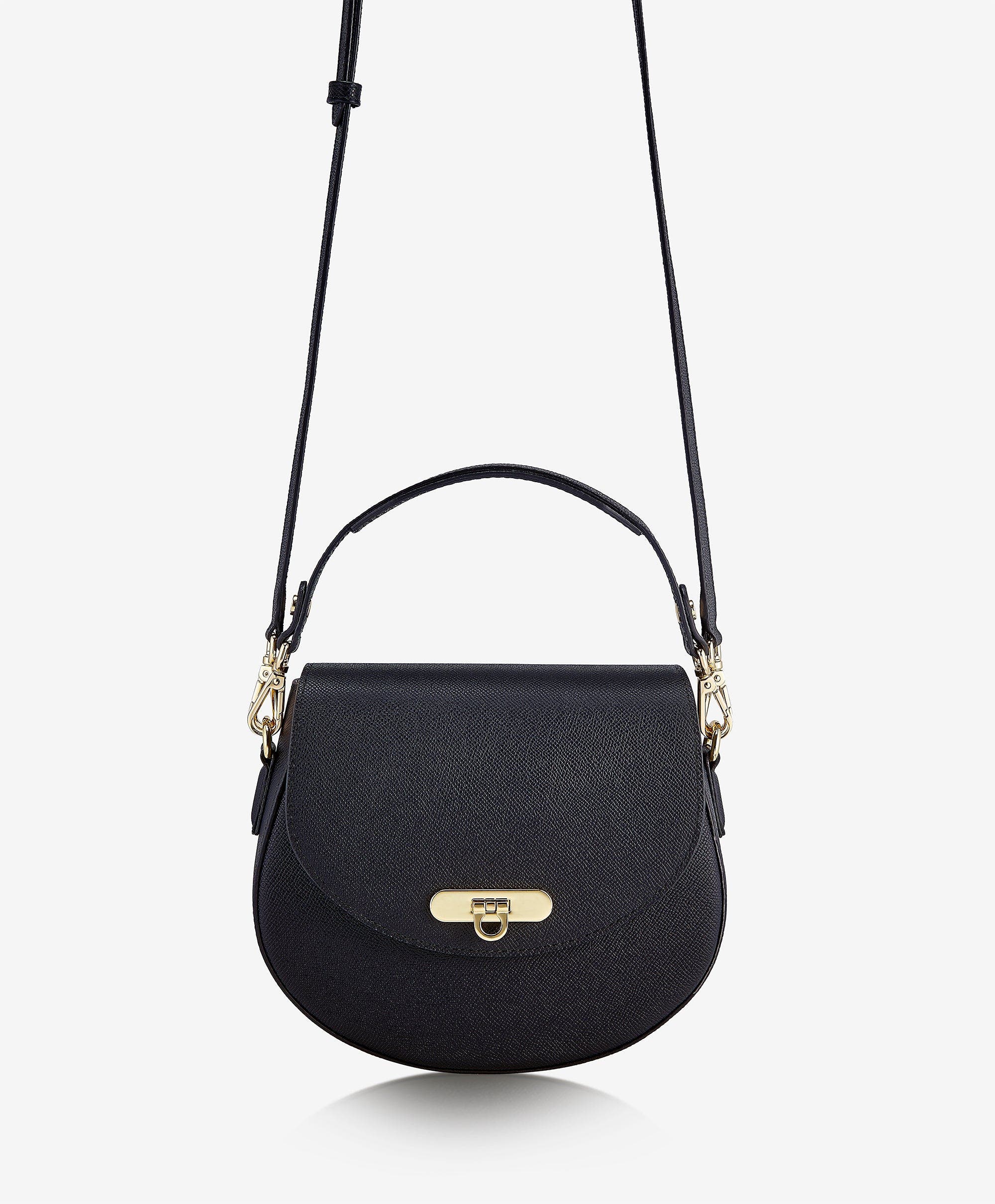 GiGi New York Sophia Saddle Bag, Alternate, color, Black