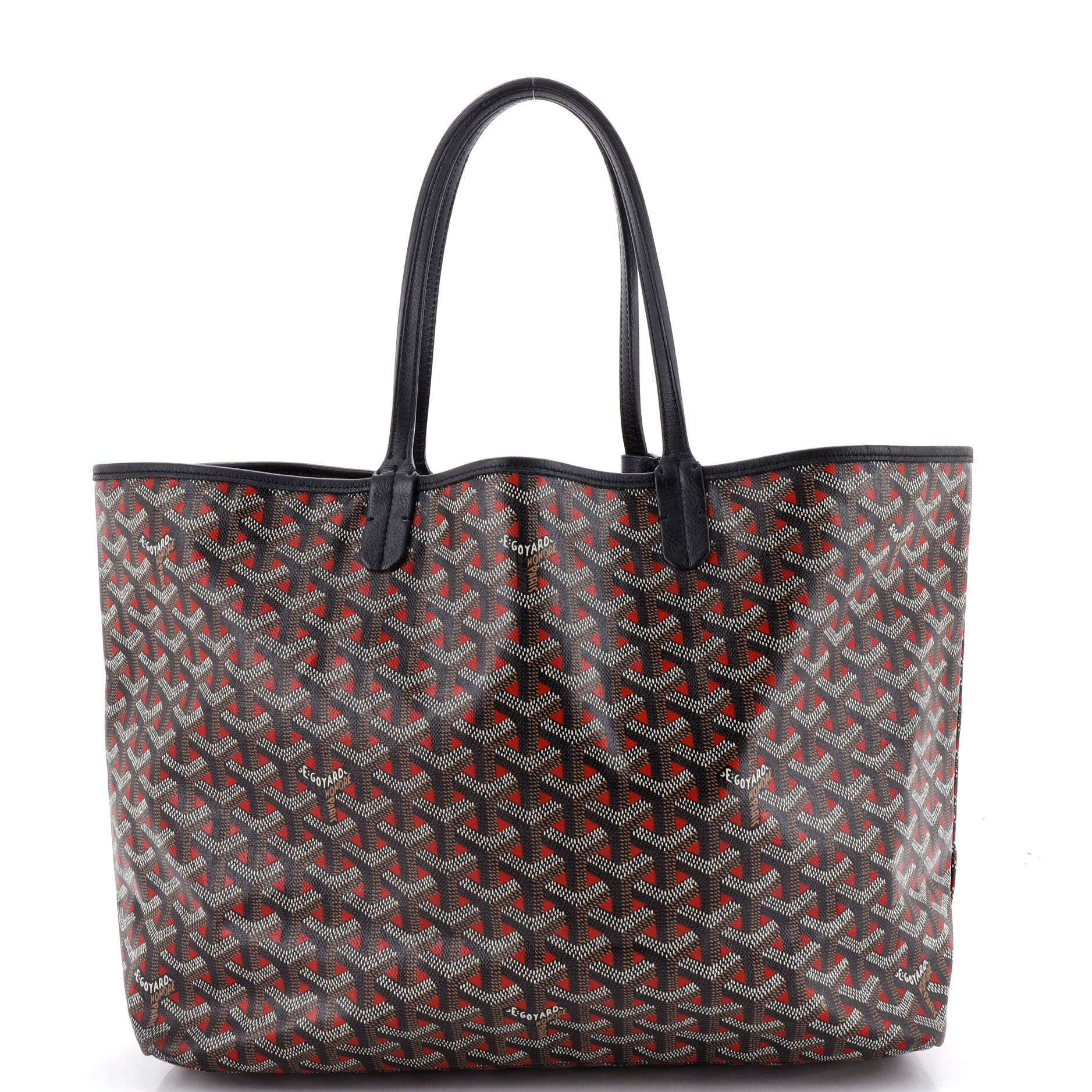 Pre-Owned Goyard Saint Louis Tote Claire Voie Coated Canvas PM, Main, color, Red