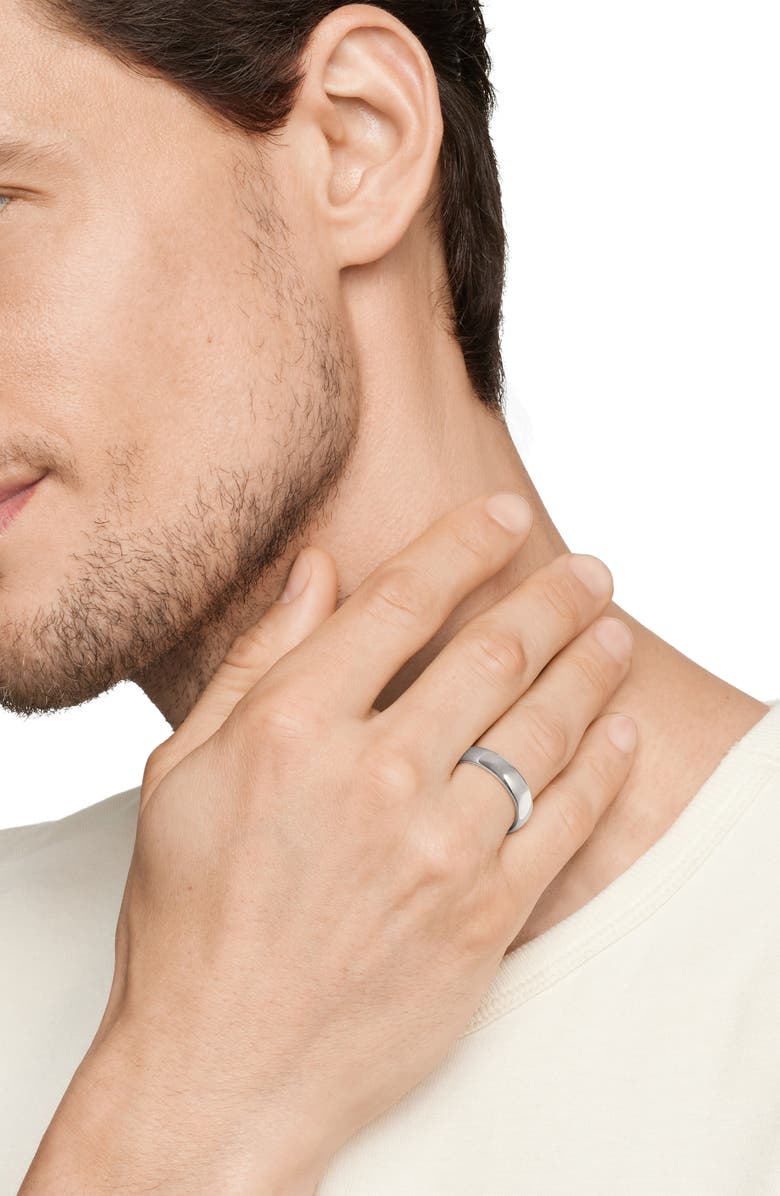 David Yurman DY Classic Band Ring in 18k White Gold, Alternate, color, White Gold