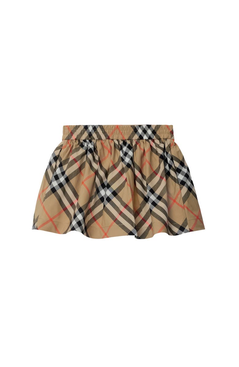Burberry Check Cotton Skirt, Alternate, color,