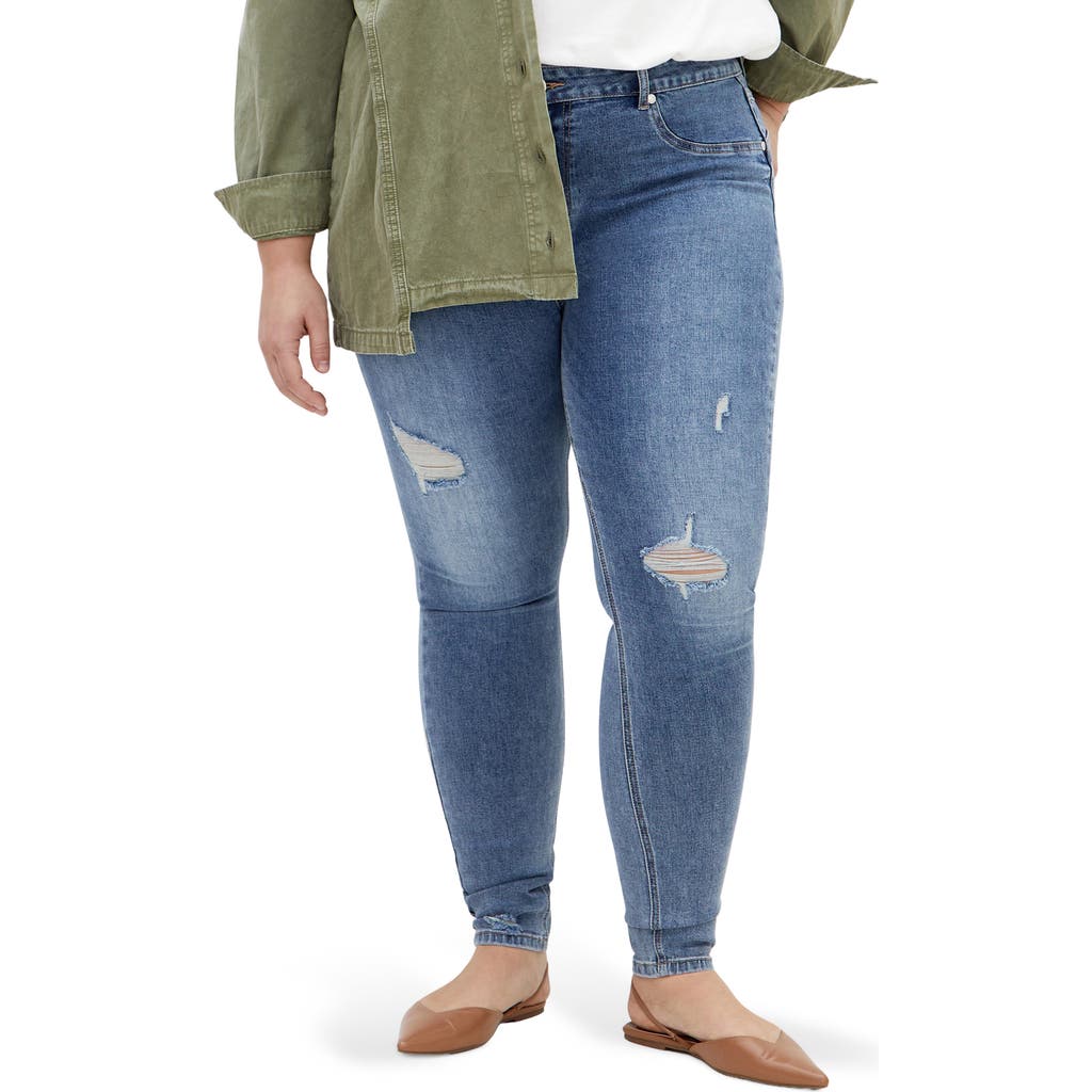 City Chic Nola Skinny Jeans In Blue