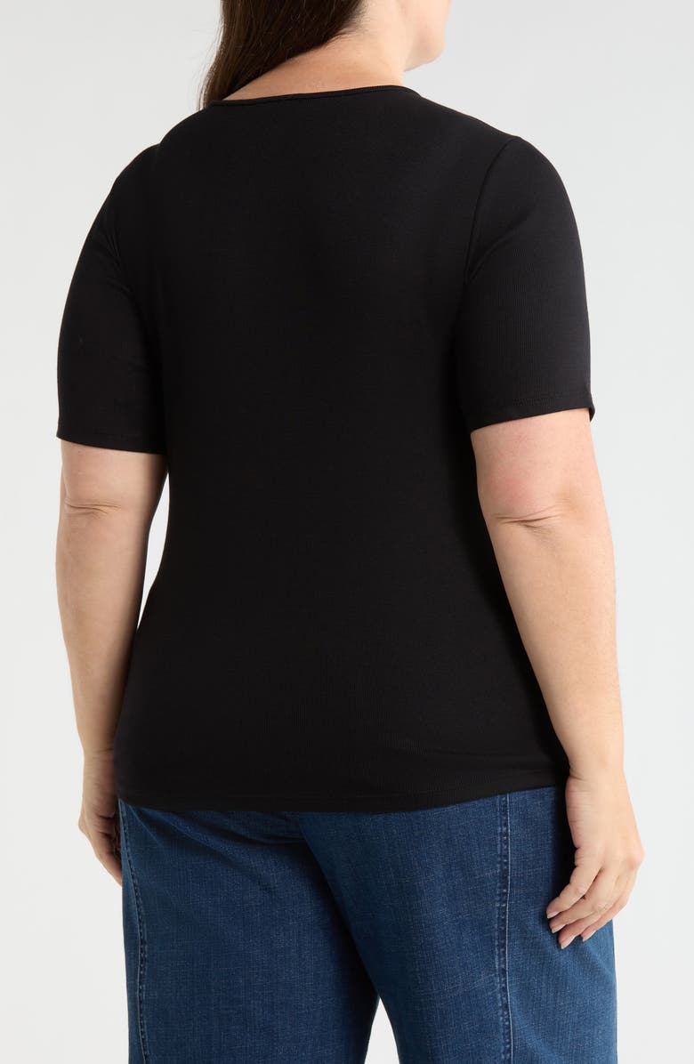 Eileen Fisher Organic Cotton Top, Alternate, color, Black