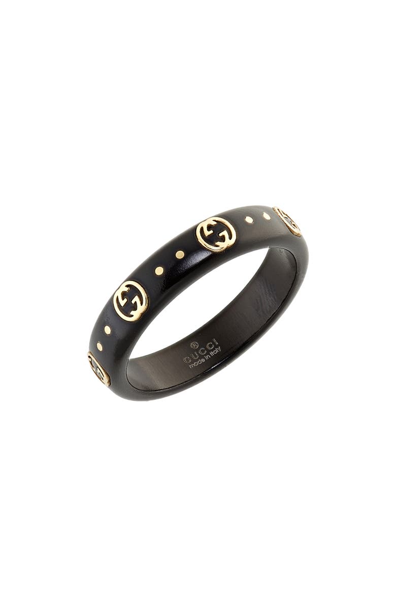 Gucci Icon Interlocking-G Band Ring, Main, color, 