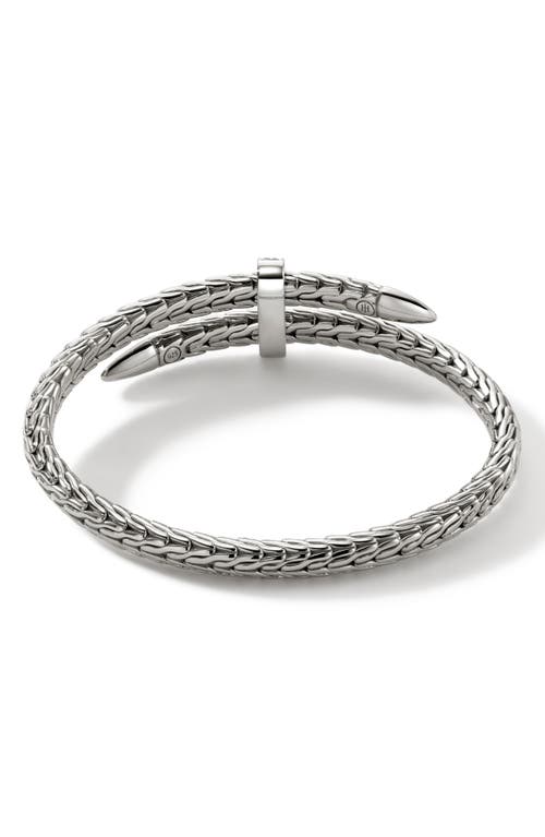 John Hardy Spear Flex Cuff, Diamonds In Sterling Silver