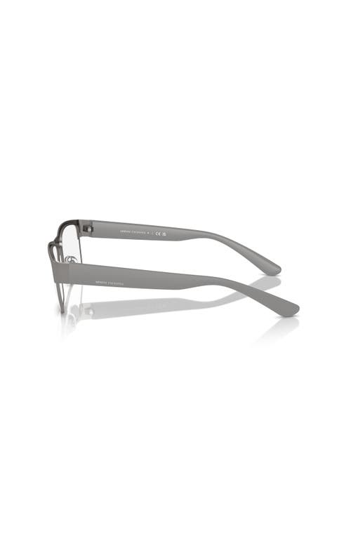 Armani Exchange 56mm Rectangle Optical Glasses In Gray
