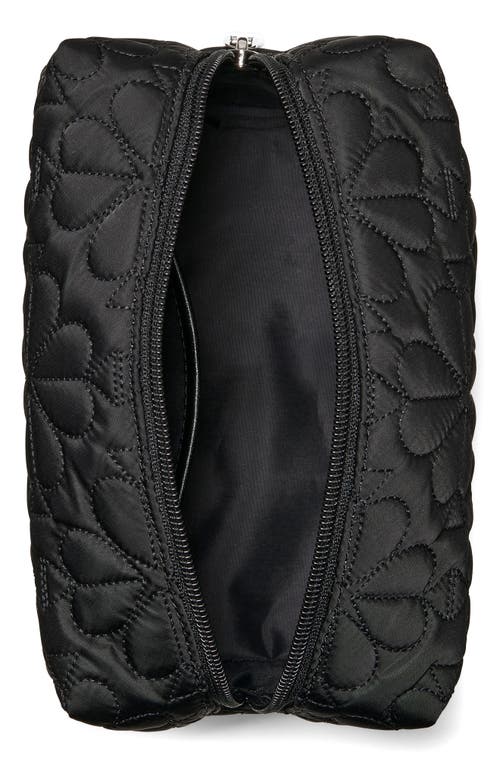 Kate Spade New York Small Tilly Quilted Fabric Cosmetics Case In Black