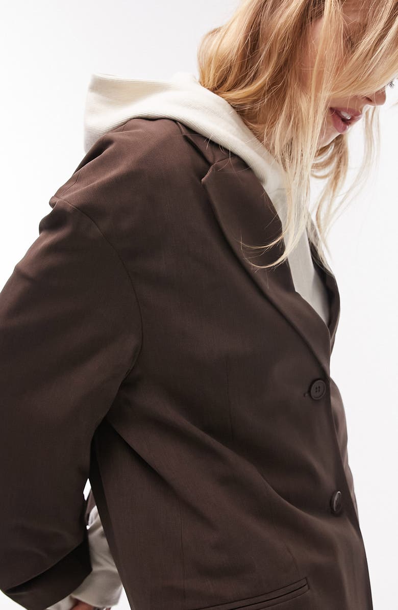 Topshop Longline Blazer, Alternate, color,