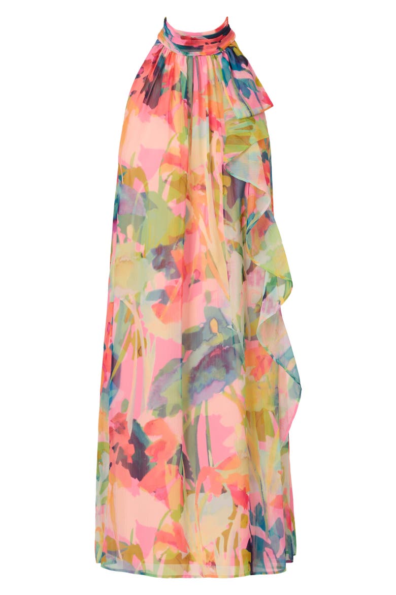 Floral Print Sleeveless Shift Dress, Alternate, color, PINK MULTI