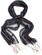 SAACHI Stripe Silk Scarf