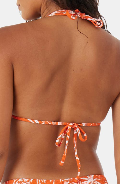 Roxy Vacay Vibes Double Strap Triangle Bikini Top In Red