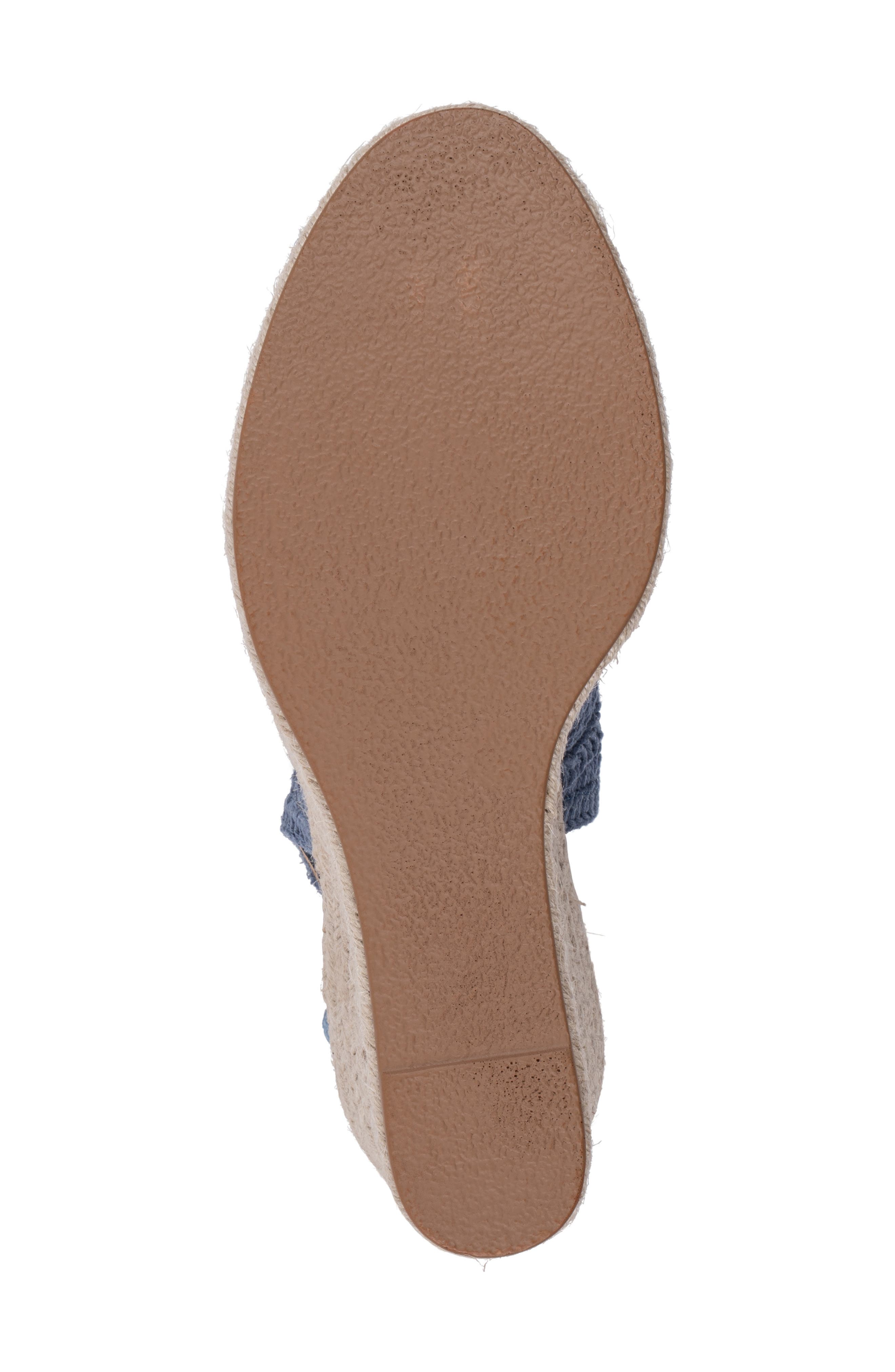 Bowery Lace Espadrille Wedge Slingback Sandal, Alternate, color, BLUE