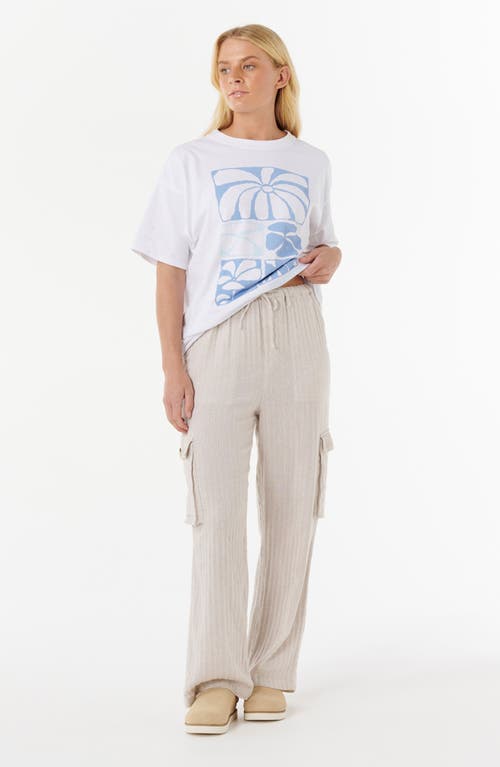 Rip Curl Oceanic Textured Stripe Cargo Pants In Neutral