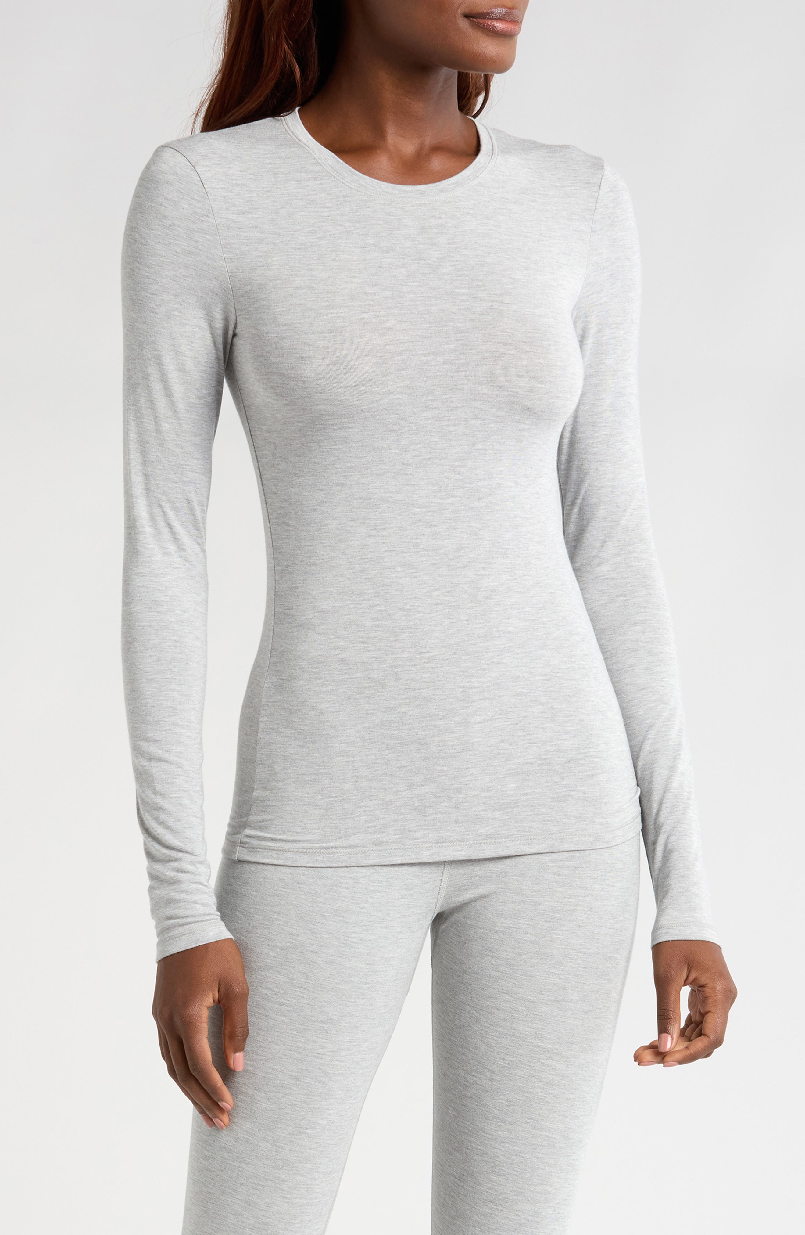 UGG(r) Aidelene Long Sleeve Sleep Top in Grey Heather 