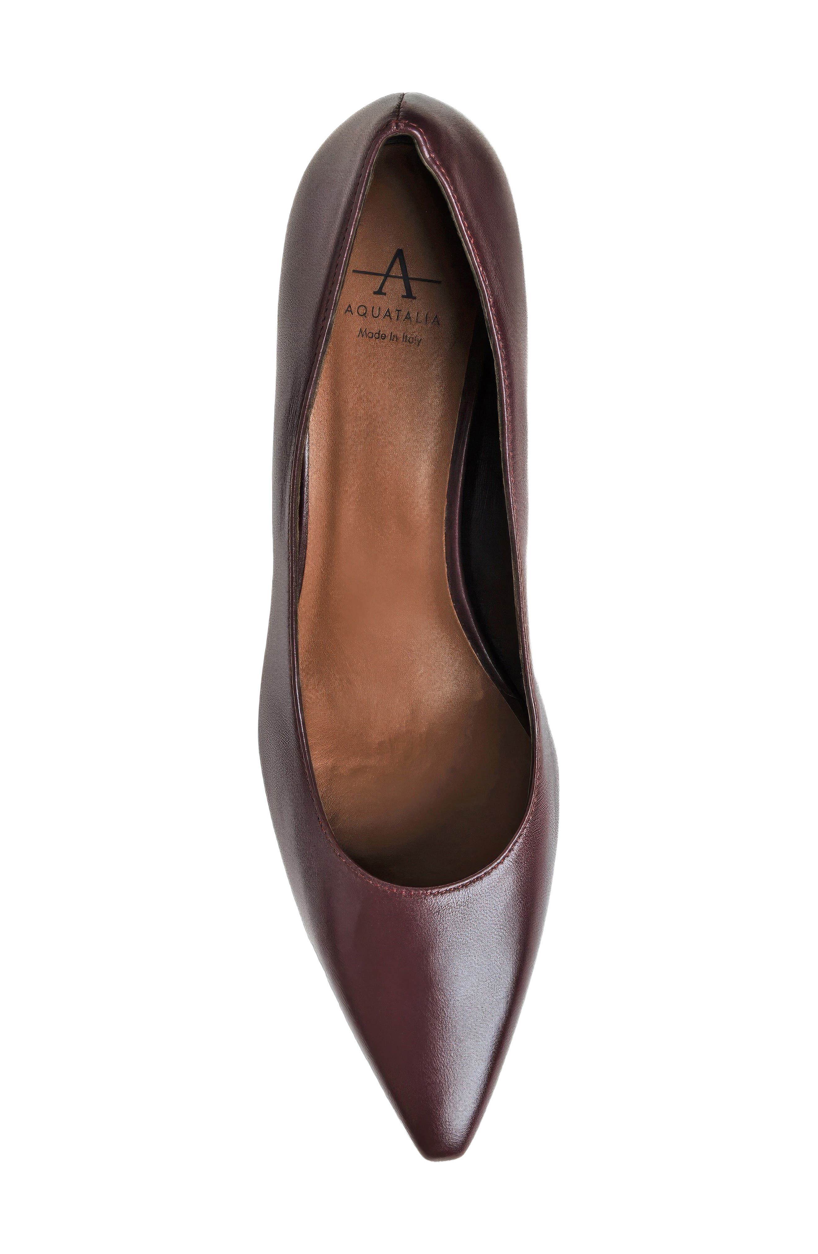 Chloe Waterproof Pointed Toe Pump, Alternate, color, WINE NAPPA
