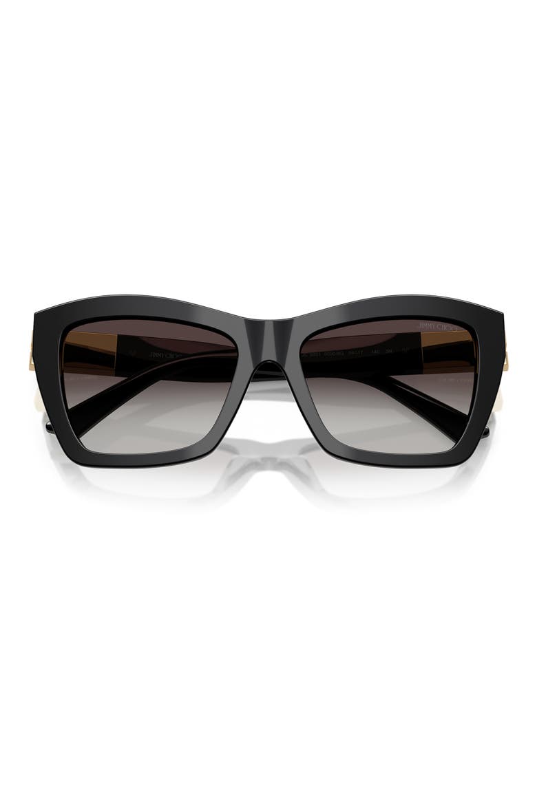 54mm Gradient Cat Eye Sunglasses, Alternate, color, BLACK / GRADIENT GREY