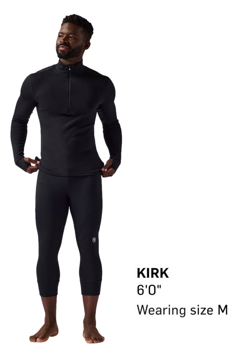 Cedars Rws Merino Mid-Wt Baselayer 3/4 Bottom - Men's, Alternate, color, Black