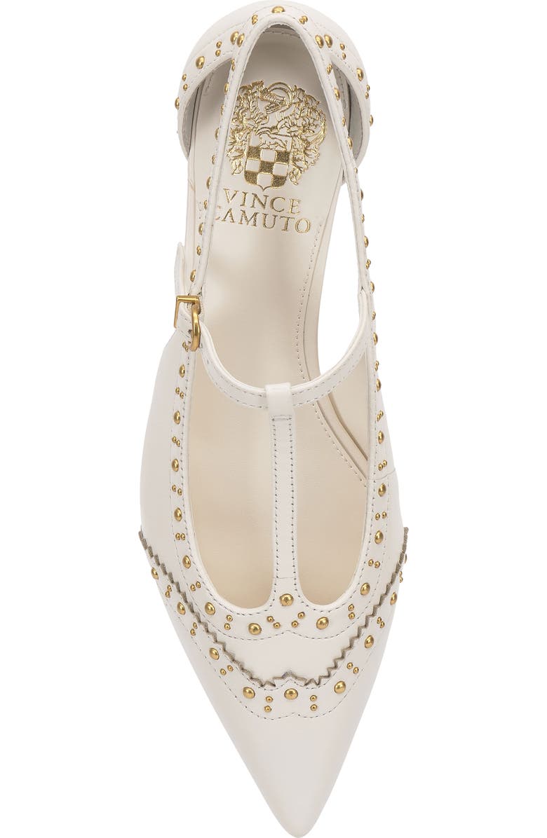 Vince Camuto Valkie Pointed Toe Flat, Alternate, color, Coconut Crea Ecoshe