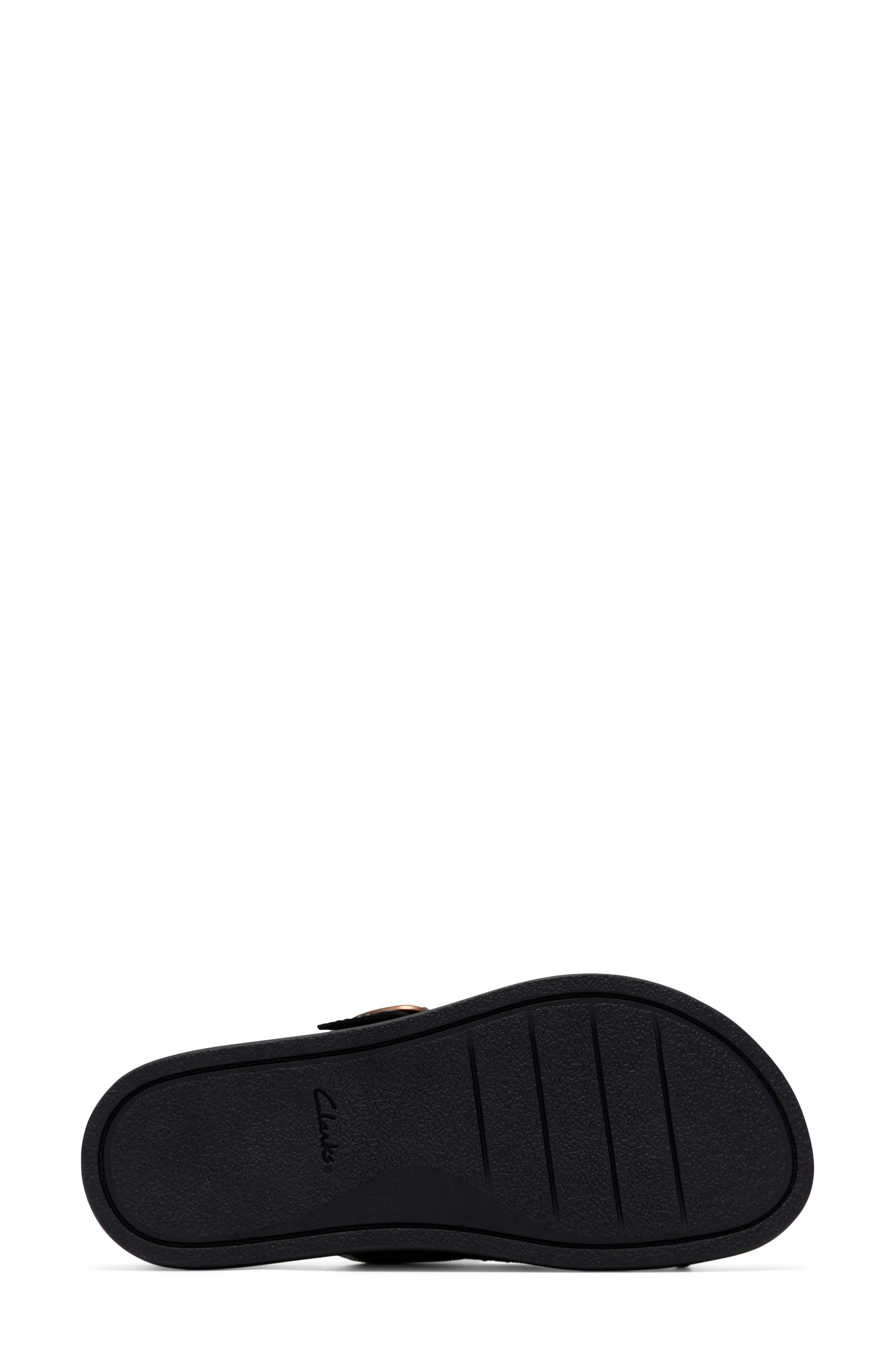 Clarks<sup>®</sup> Arwell Step Sandal, Alternate, color, Black Leather