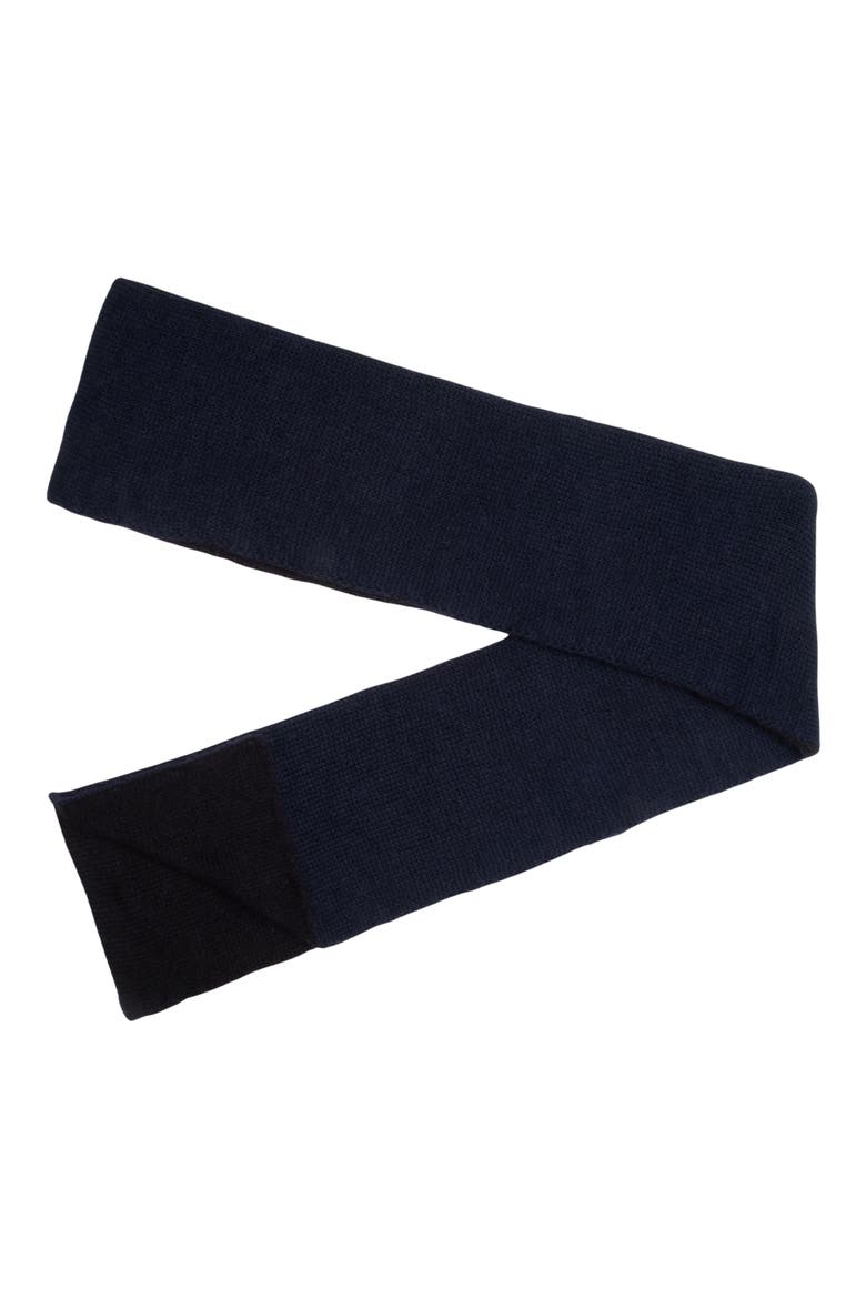Angora Blend Scarf, Alternate, color, NAVY/ BLACK