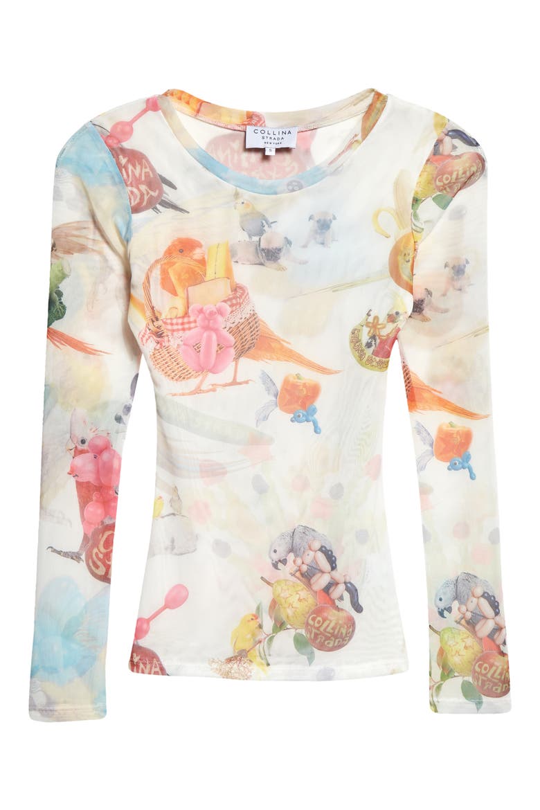 Incredible Arrangements Cardio Mesh Long Sleeve Top, Alternate, color, INCREDIBLE ARRANGEMENTS