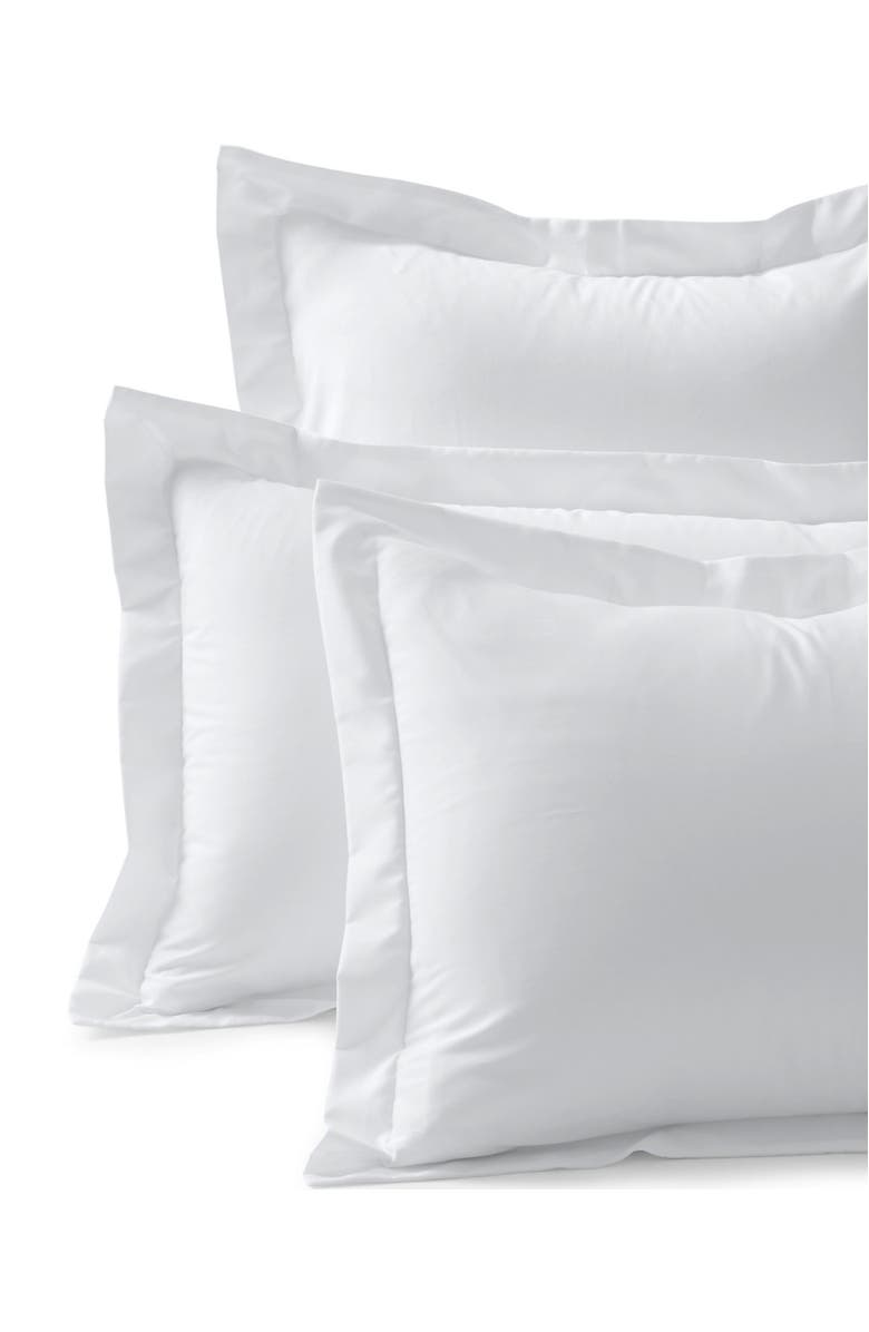 Lands' End 400 Thread Count Premium Supima Cotton No Iron Sateen Pillow Sham, Main, color, White