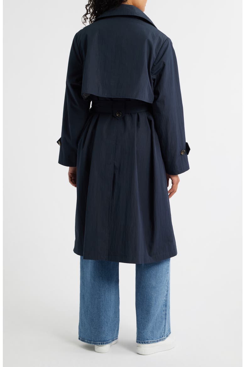 Cotton Blend Trench Coat, Alternate, color, NAVY