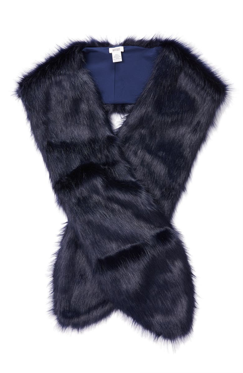 Badgley Mischka Collection Badgley Mischka Faux Mink Stole, Alternate, color, 