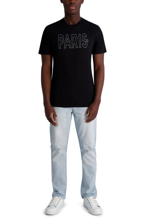 Karl Lagerfeld Paris Paris Cotton Graphic T-shirt In Black