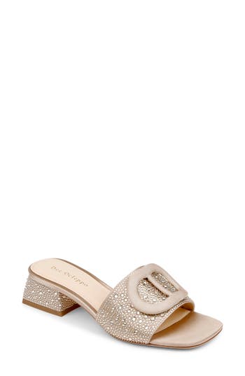 Dee Ocleppo Dizzy 35mm Leather Mules In Champagne Satin