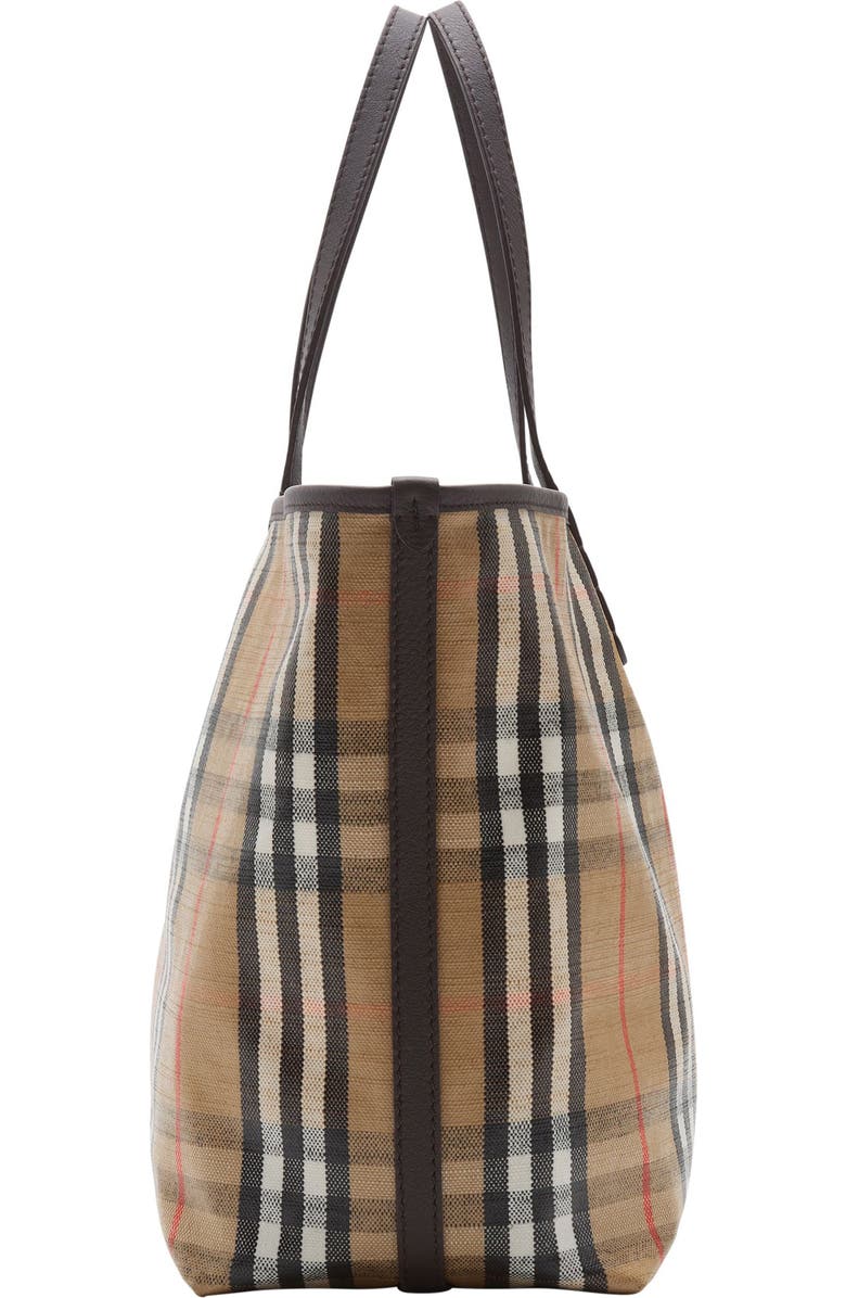 Burberry Medium Highlands Coated Canvas Tote, Alternate, color, Sand