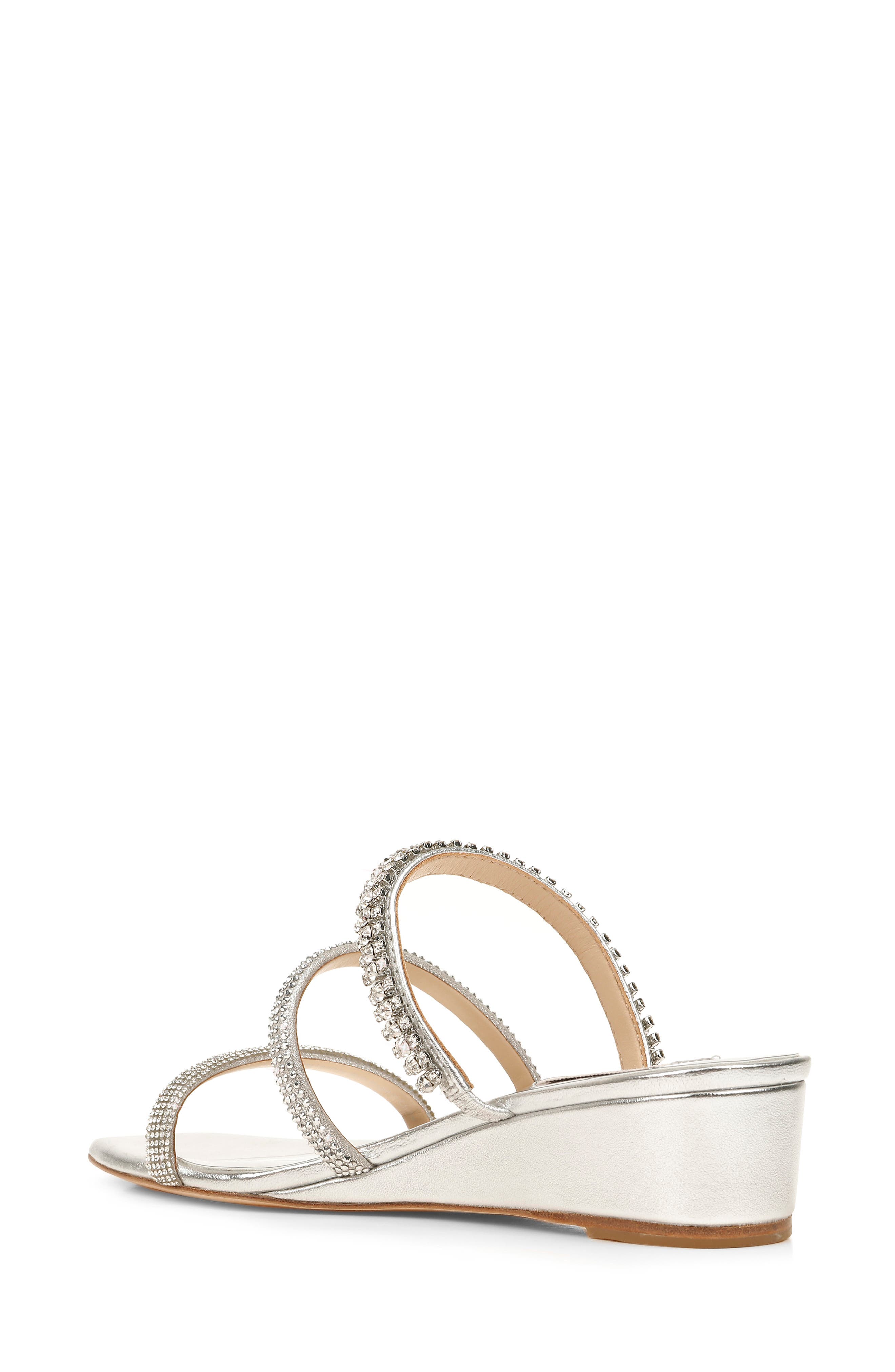 Badgley Mischka Collection Zofia Strappy Wedge Slide Sandal, Alternate, color, 