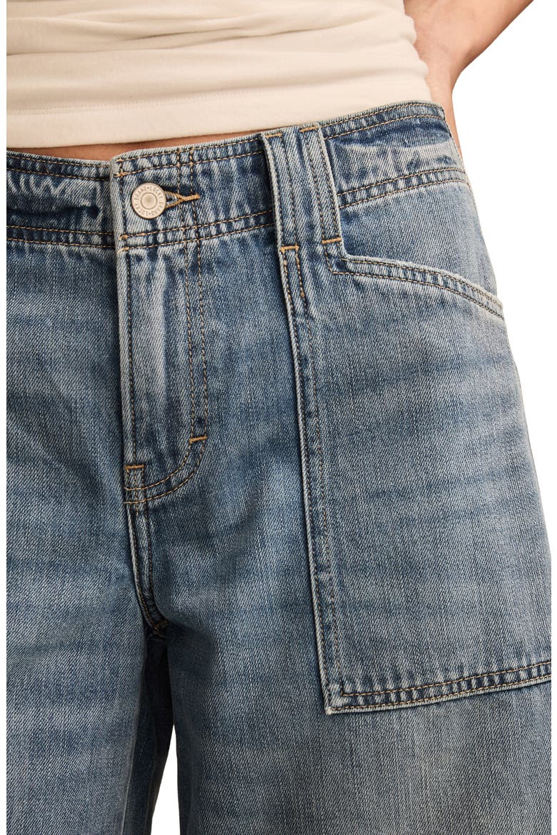 Low Rise Culotte Denim Shorts, Alternate, color, WILD CHILD WASH