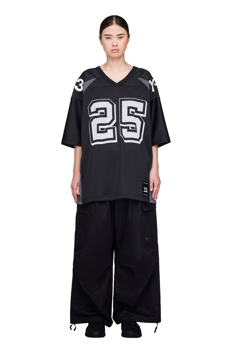 Y-3 x NEIGHBORHOOD Recycled Polyester Football Jersey, Alternate, color, Black
