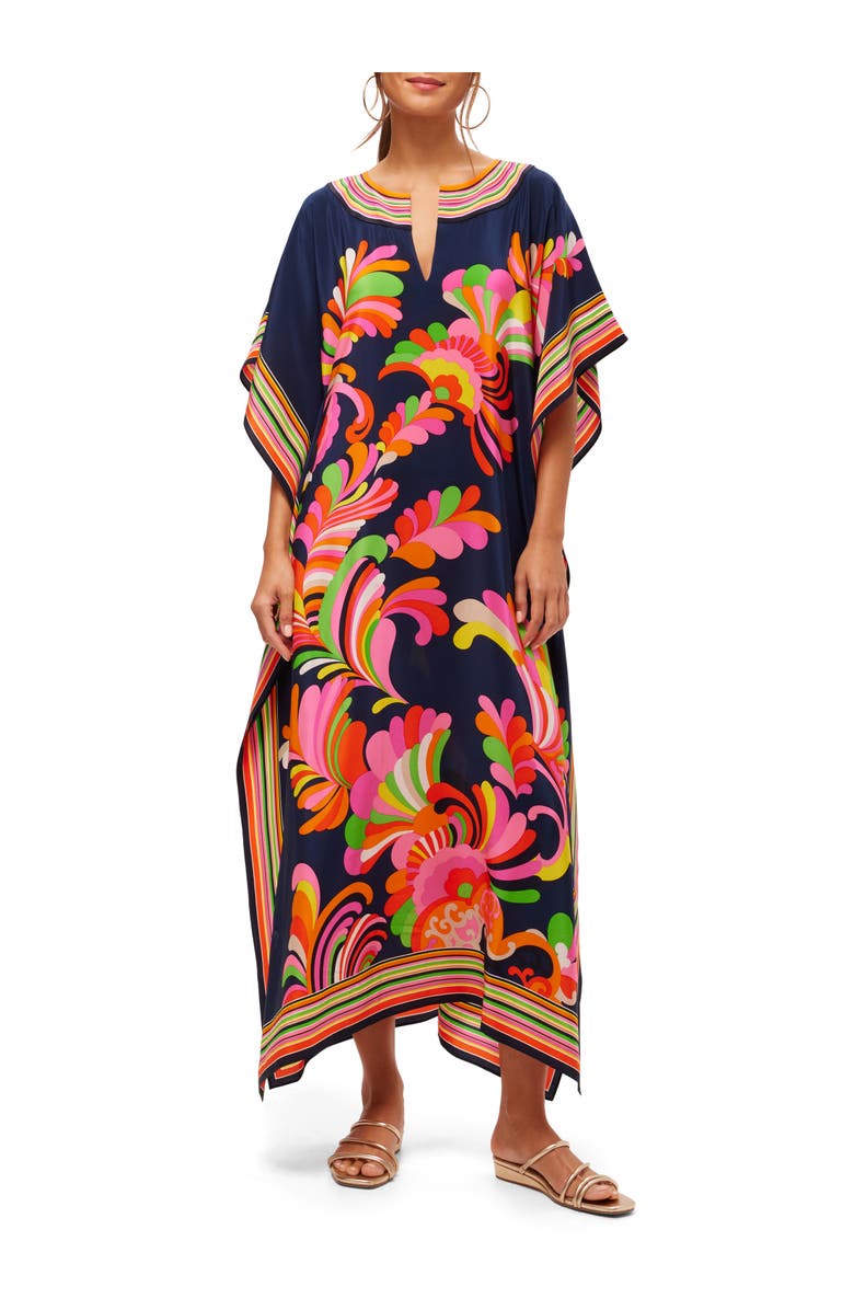Trina Turk Theodora Maxi Caftan Dress, Main, color, Multi