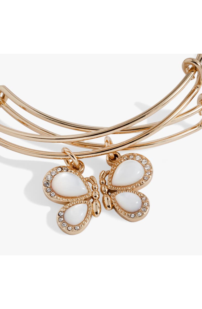 Alex and Ani Perfect Pairs- Butterfly Wings Bangle Set of 2, Alternate, color, Gold