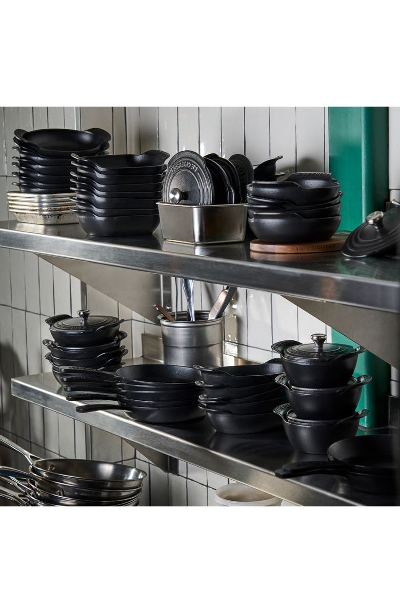 Le Creuset Gourmand Set of 4 1/3-Quart Enamel Cast Iron Skillet, Alternate, color, Matte Black