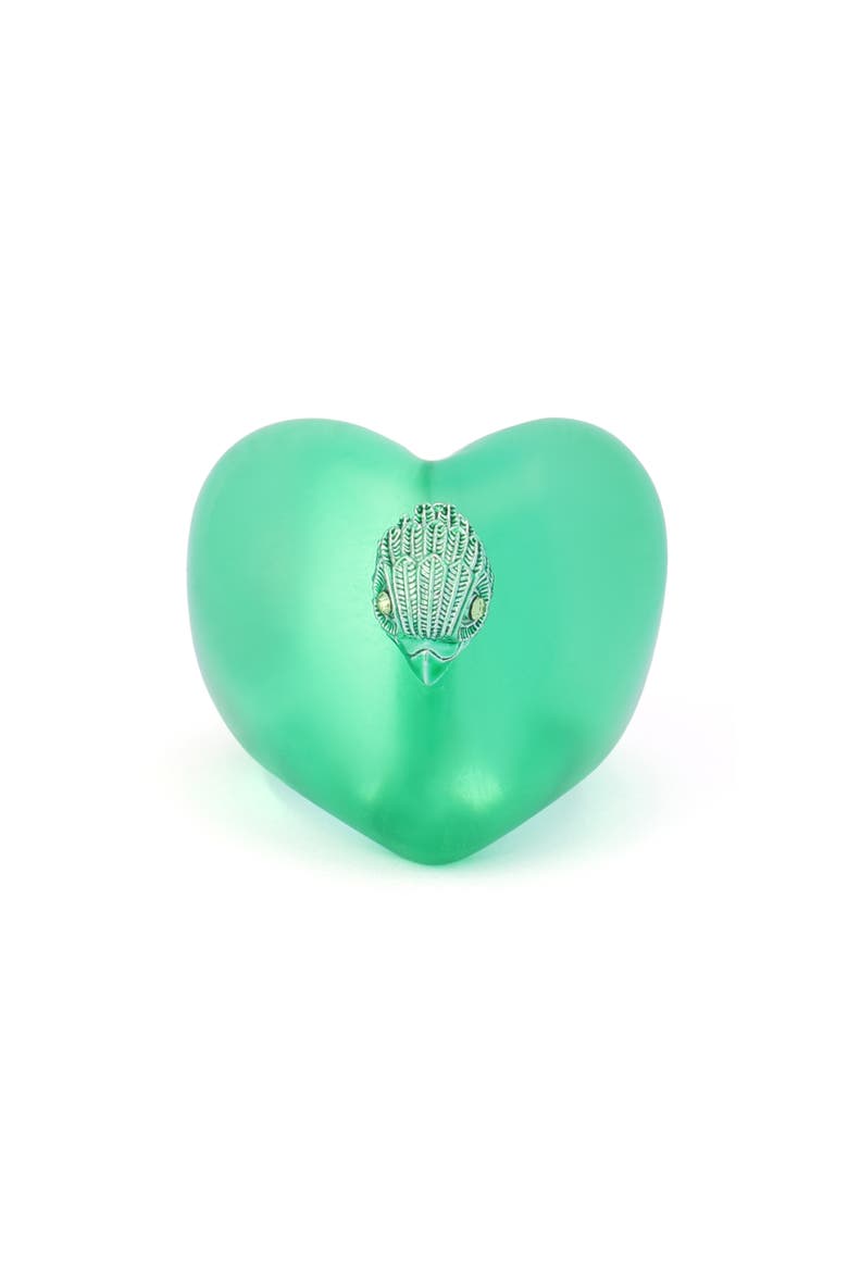 Jelly Eagle Heart Cocktail Ring, Alternate, color, GREEN