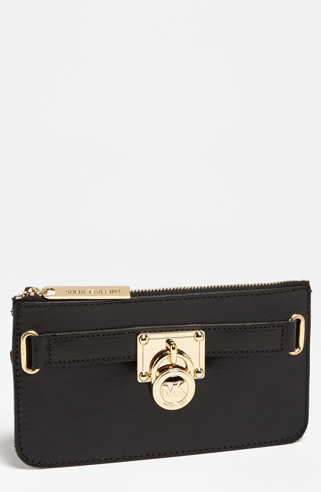 Leather Belt Bag, Alternate, color, BLACK