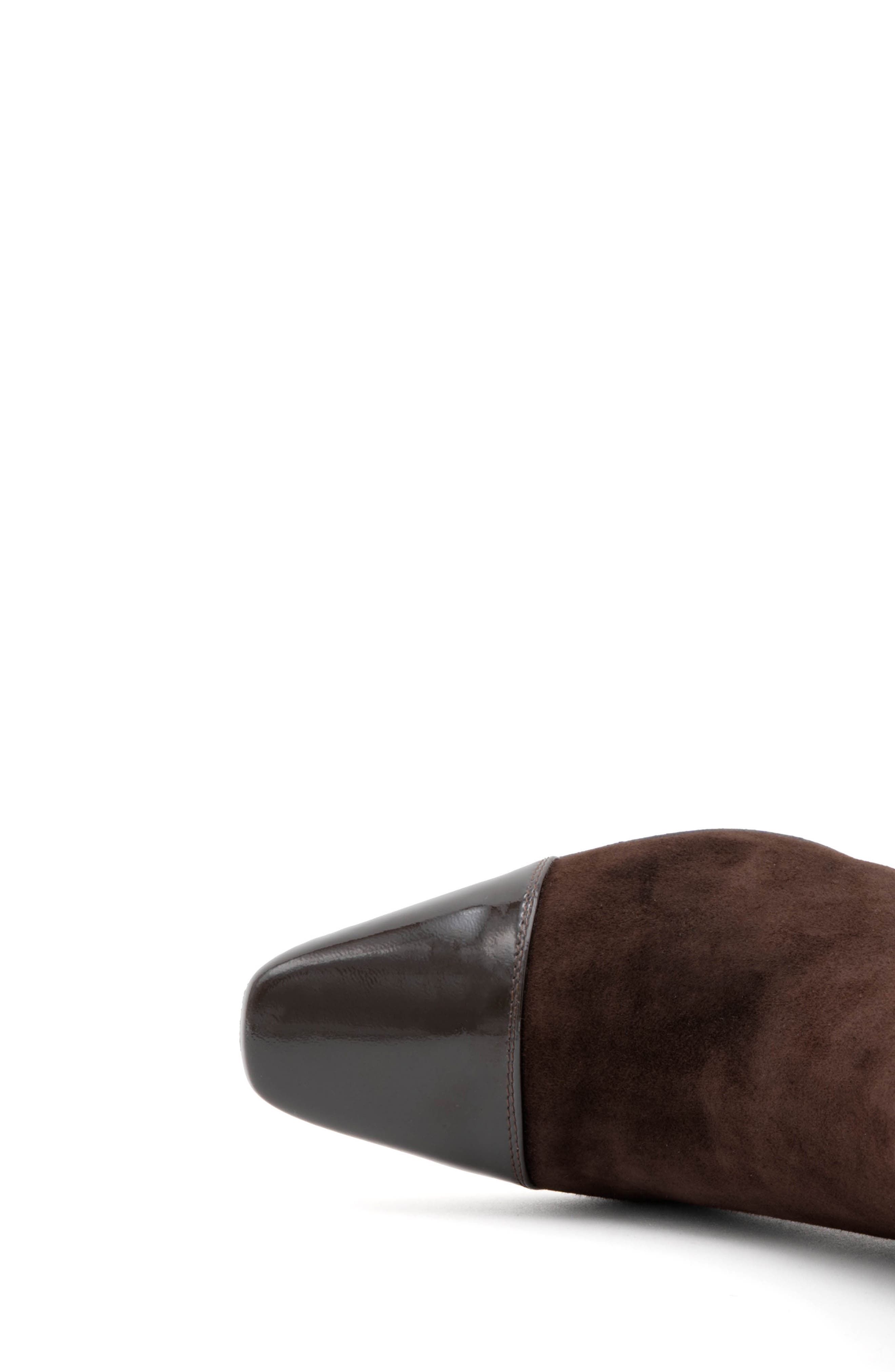 Amalfi by Rangoni Feroce Cap Toe Bootie, Alternate, color, Ebony Cashmere T Moro Vernice