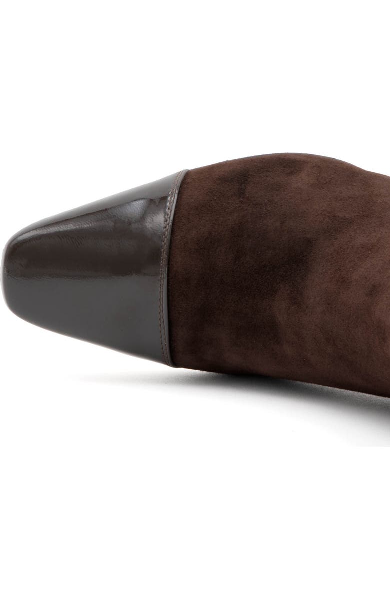 Amalfi by Rangoni Feroce Cap Toe Bootie, Alternate, color, Ebony Cashmere T Moro Vernice