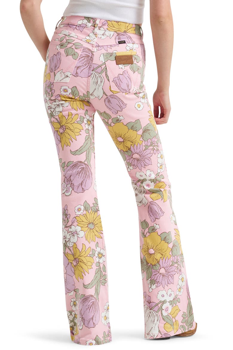 Western Flare Leg Jeans, Alternate, color, VINTAGE FLORAL