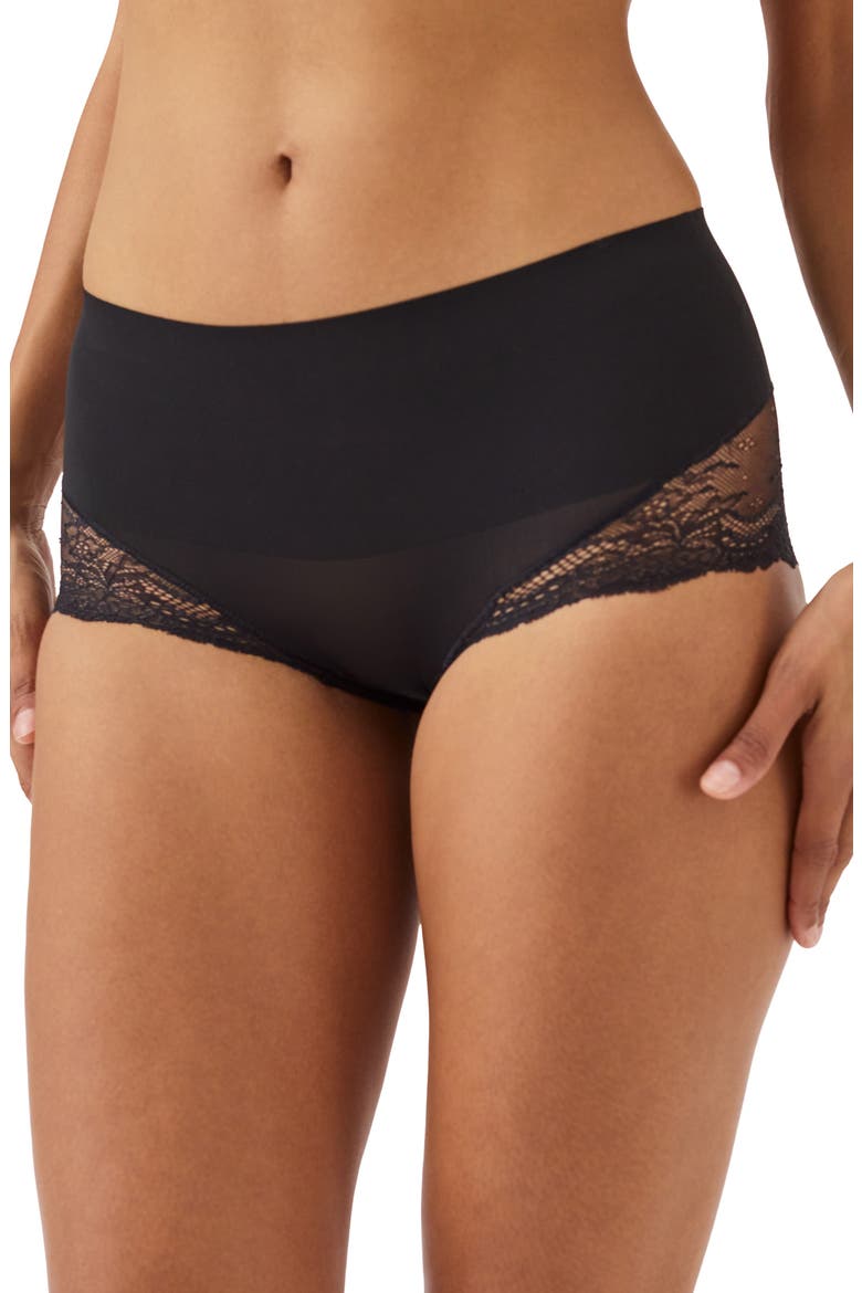 SPANXsmooth™ Undie-tectable Lace Hi-Hipster Panties, Main, color, VERY BLACK