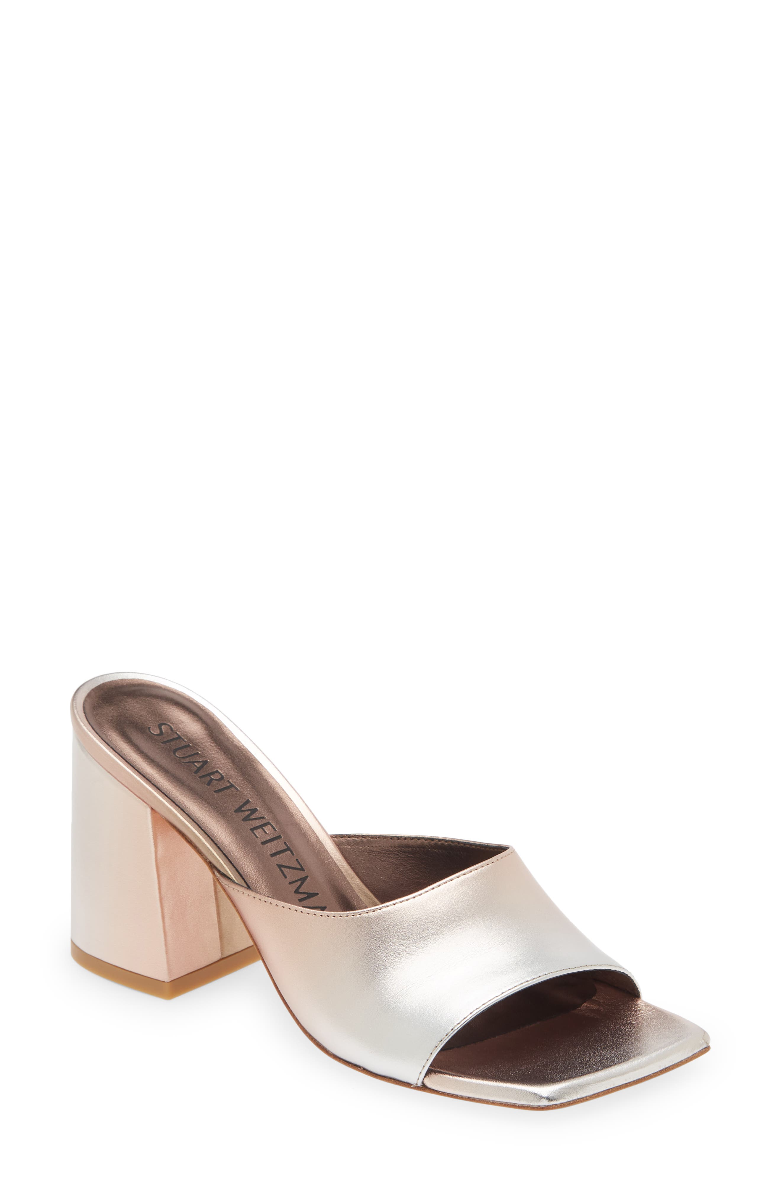 Stuart Weitzman Tia 85 Flareblock Slide Sandal, Main, color, 