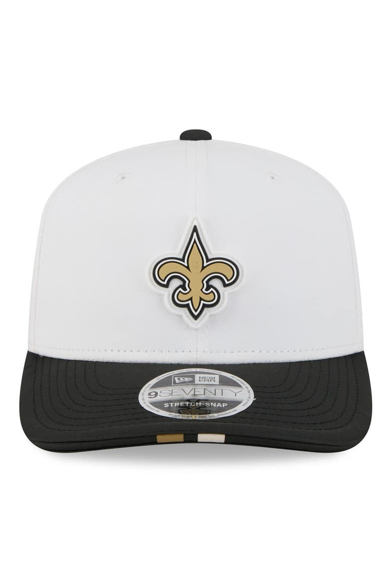 Men's New Era  White/Black New Orleans Saints 2025 NFL Training Camp 9SEVENTY Adjustable Hat, Alternate, color, White
