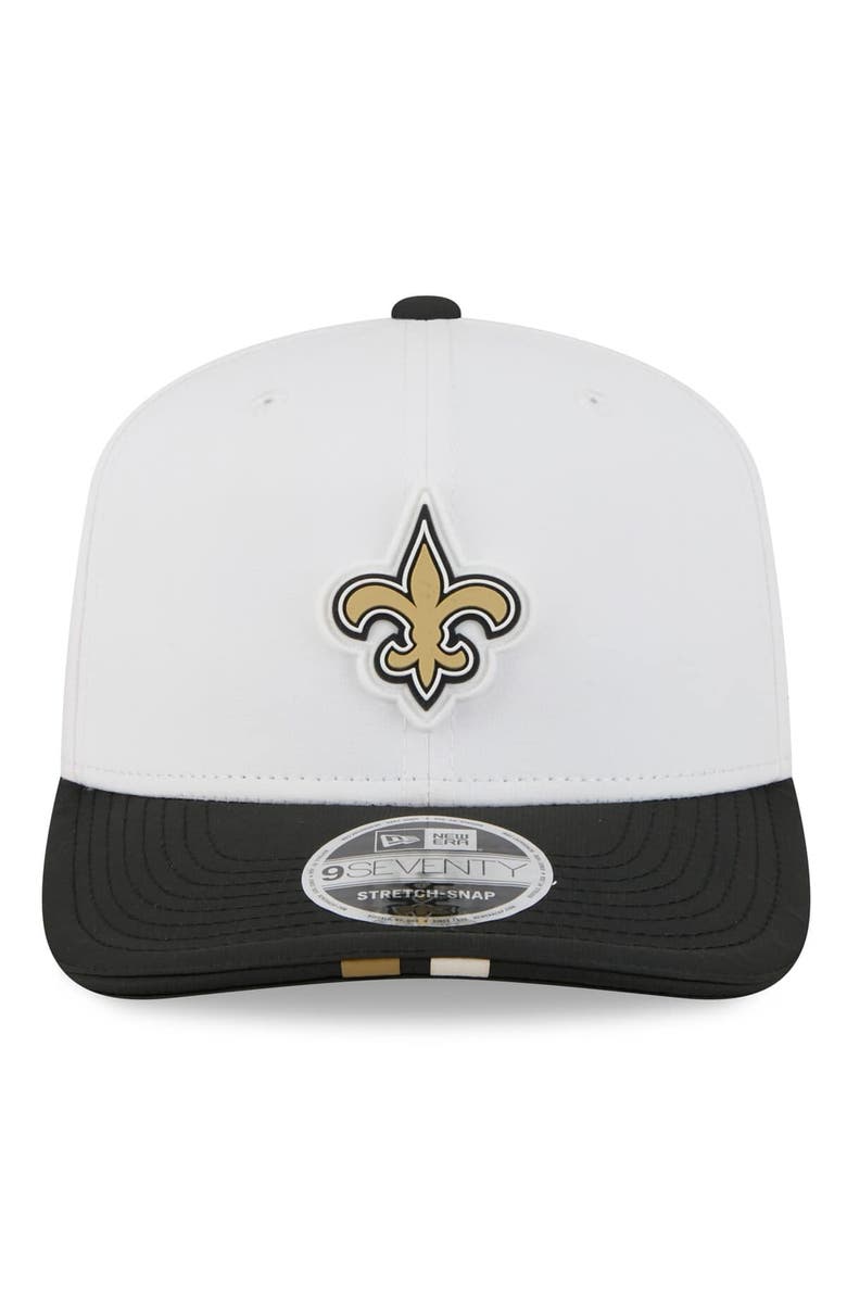 New Era Men's New Era White/Black New Orleans Saints 2025 NFL Training Camp 9SEVENTY Adjustable Hat, Alternate, color, White