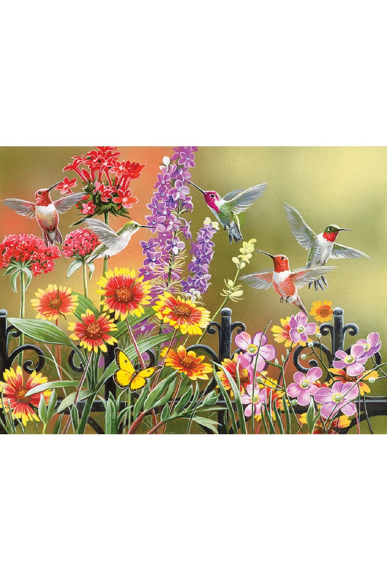 Hummingbirds at the Gate 500 piece Jigsaw Puzzle for Adults, Alternate, color, Multicolor