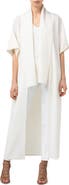 Akris Akirs Short Sleeve Long Wool Crepe Jacket