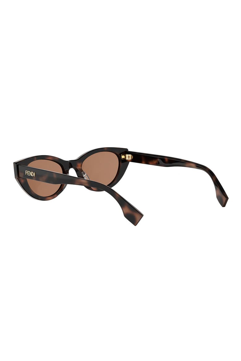 Lettering 51mm Cat Eye Sunglasses (Nordstrom Exclusive), Alternate, color, HAVANA / OTHER / BROWN