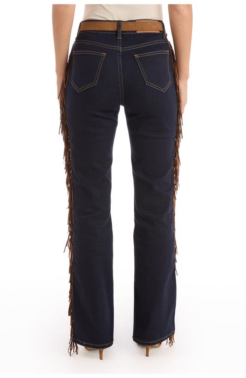 The Noli Shop Ryder Fringe Jean In Purple