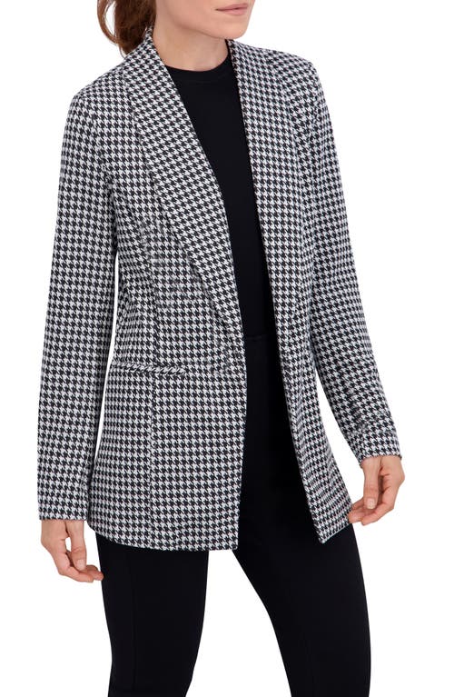 Ookie & Lala Houndstooth Shawl Collar Blazer In Multi